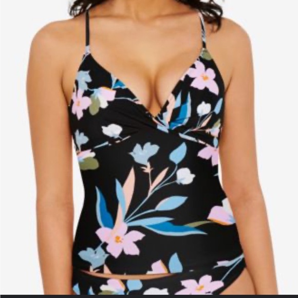 Hula Honey Tankini Set Bikini Bottoms Strap Tankini Top juniors size M NWT - Picture 1 of 12